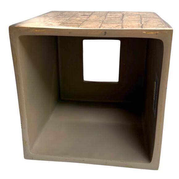 Natural Capiz Shell TISSUE BOX Square Tissues 6x6 Laminated Gold Brown Seashells - Picture 3 of 5